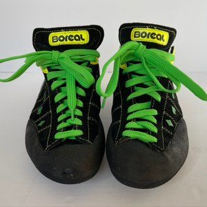 Boreal Black Green Suede Lucky Charm Rock Climbing Shoes